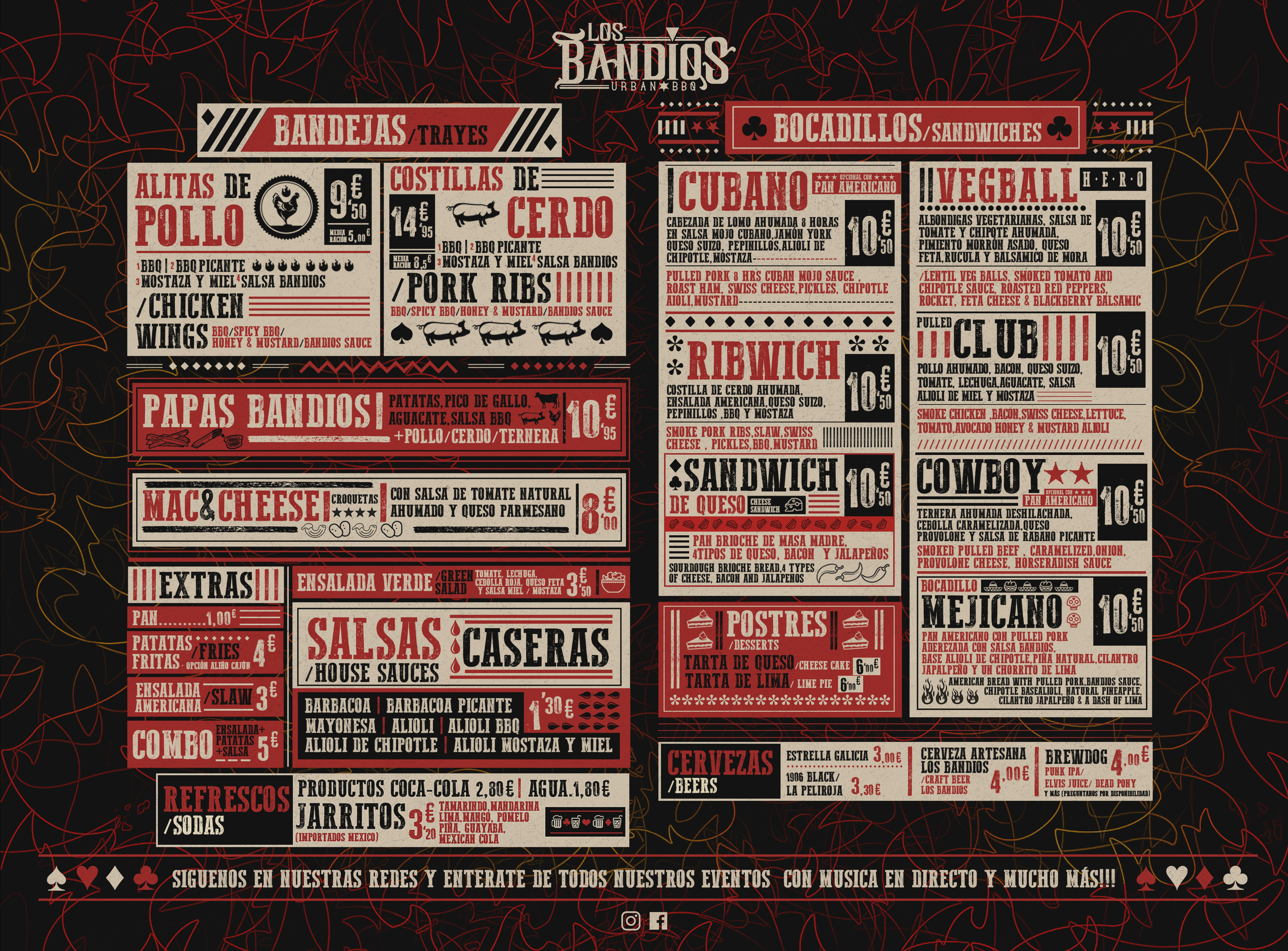 Menú de Los Bandios